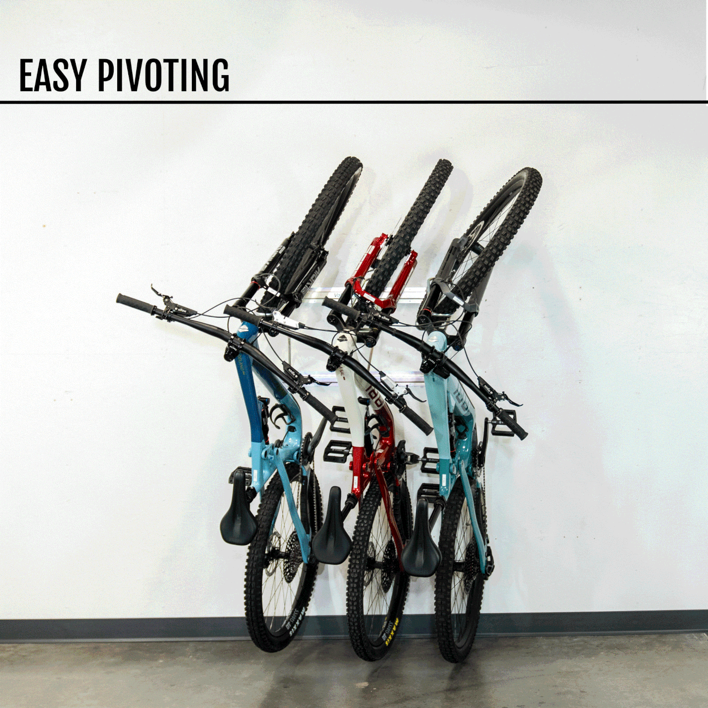 Rotating Bike Rack Tilt & Pivot Garage Bike Rack | Vertical Bike Storage | VelociRAX