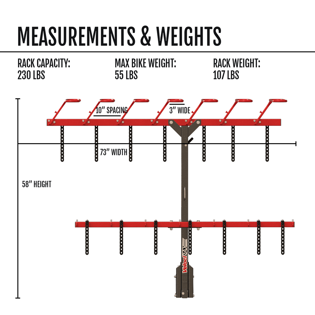 VelociRAX 7 The Best 7 Bike Hitch Rack Available