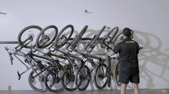 Tilt & Pivot Garage Bike Rack
