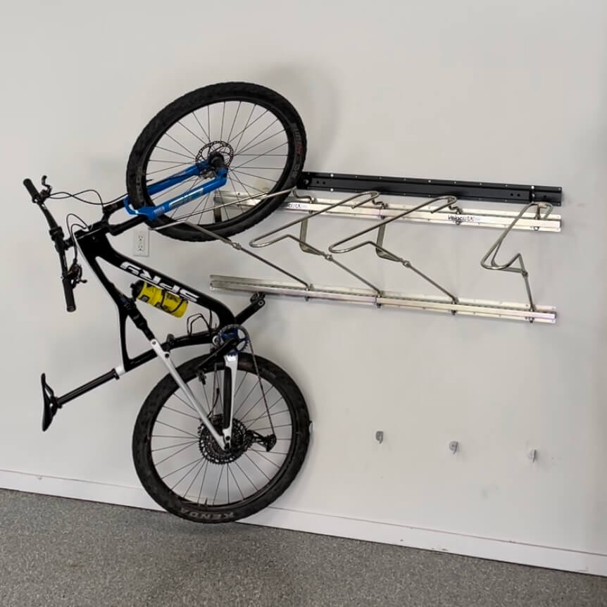 fixed gear bike rack Tilt & Pivot Garage Bike Rack – VelociRAX