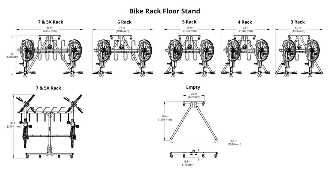 standard bike rack dimensions at clifford zak blog... Bike Rack Size Surface Mounted Bike Rack P Style L Enforcer