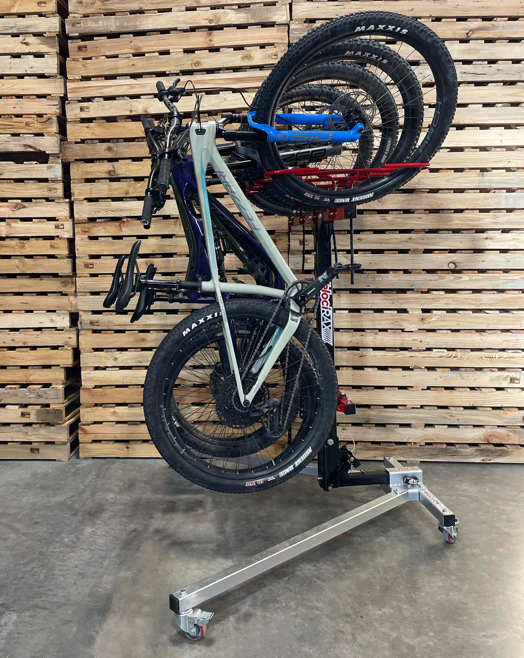 Free Standing Bike Stand for 5 or 6 Bicycles, Vertical Bike Rack